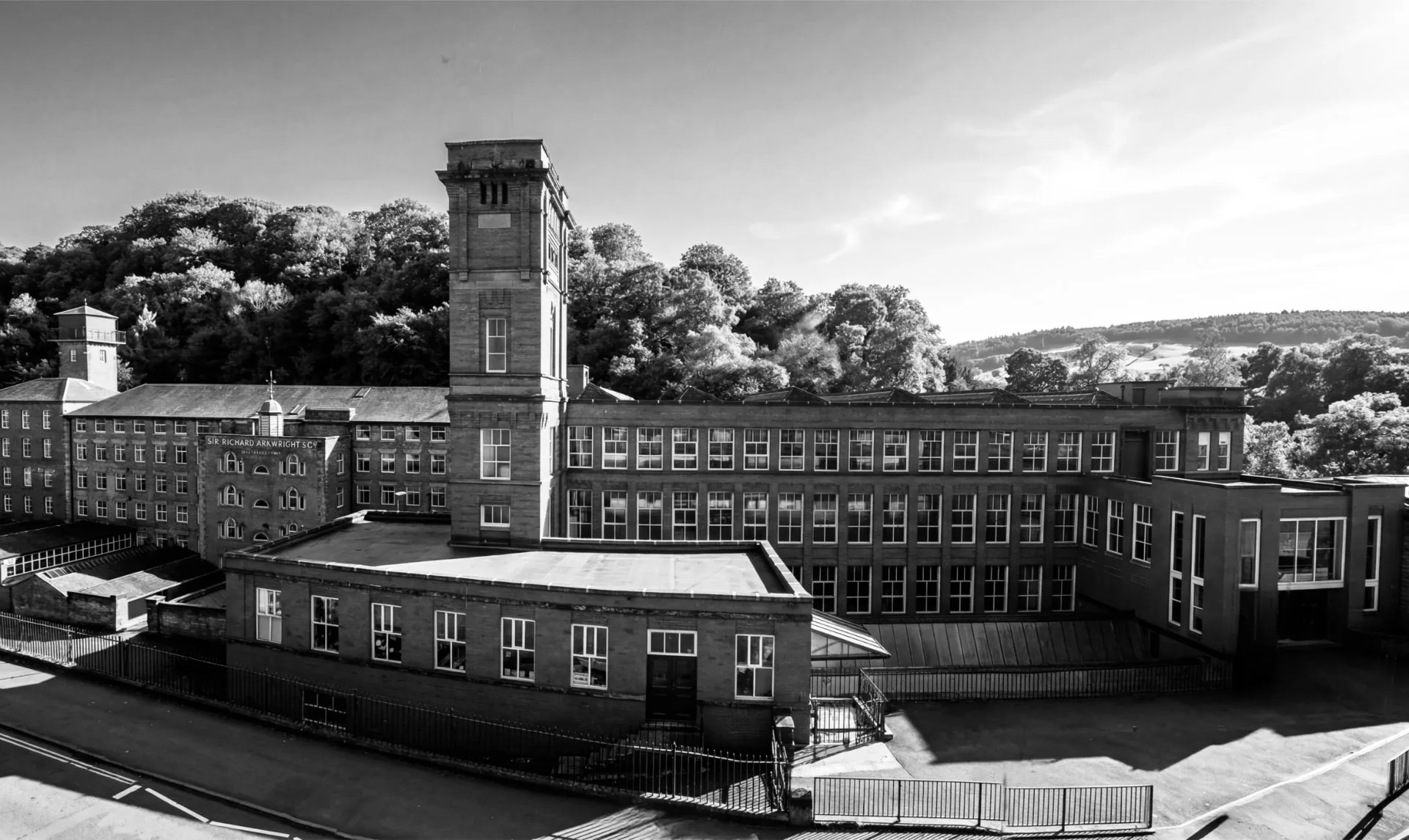 Masson Mills beside the River Derwent in Matlock Bath
