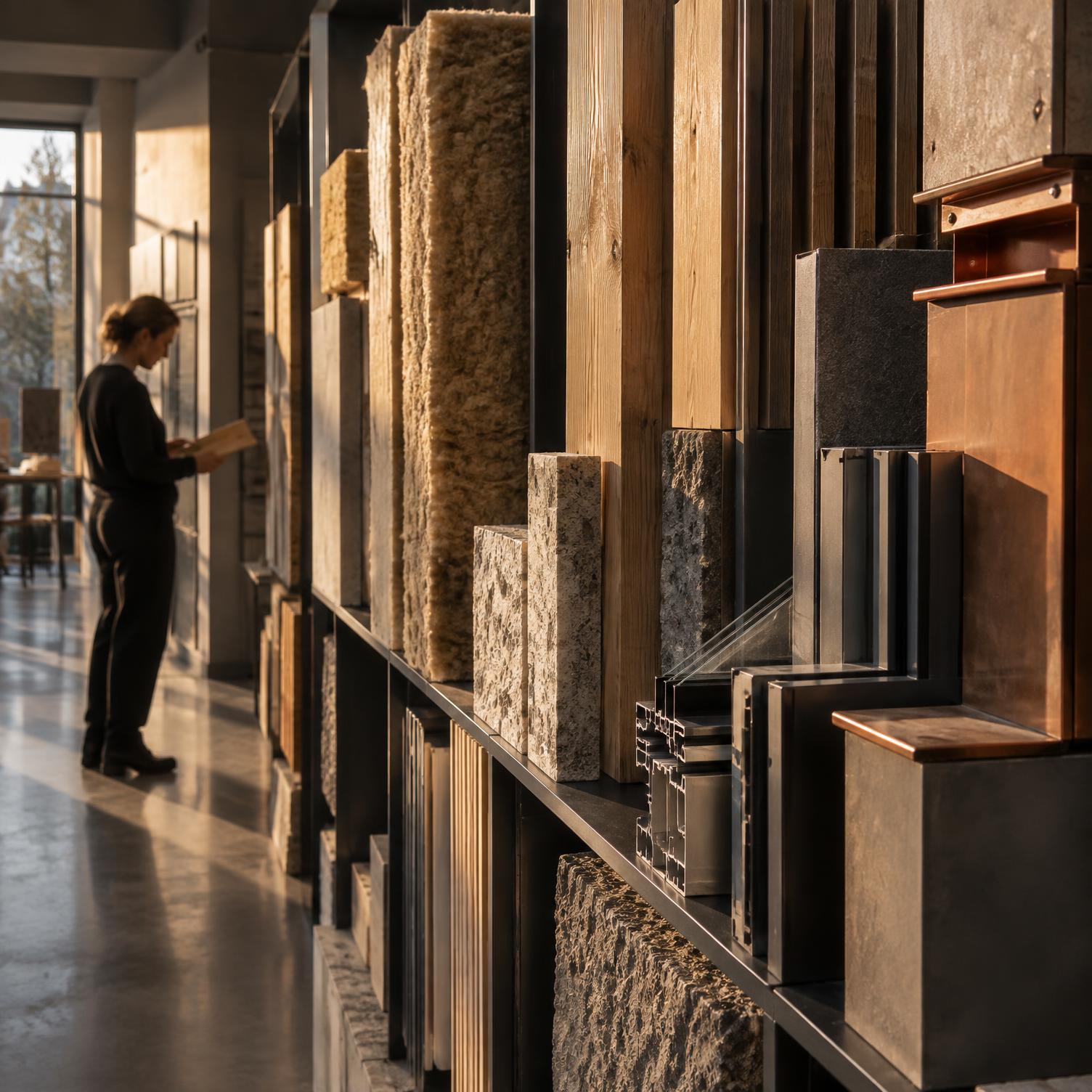A library of tactile architectural material samples