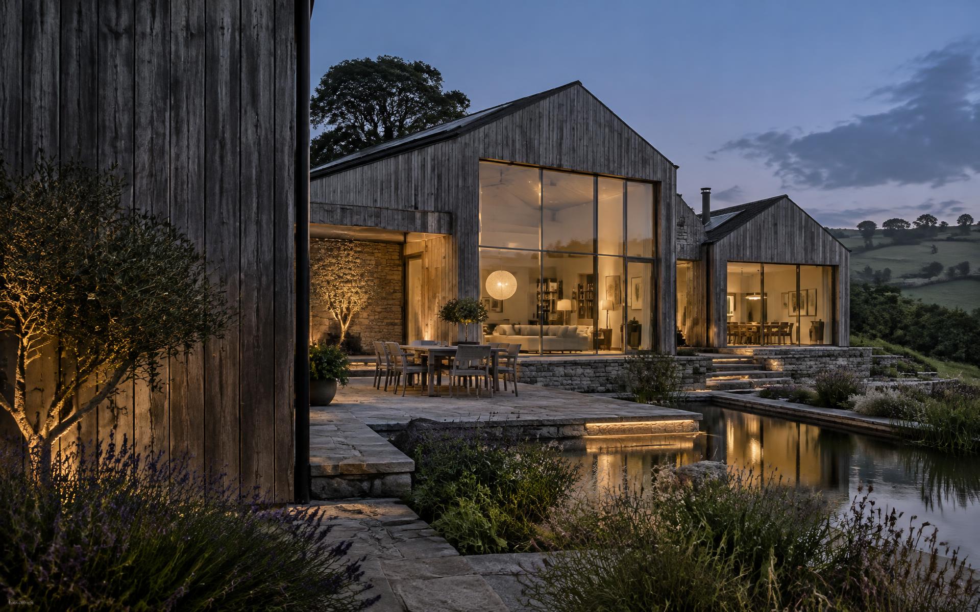 A low-energy home with roof-mounted generation
