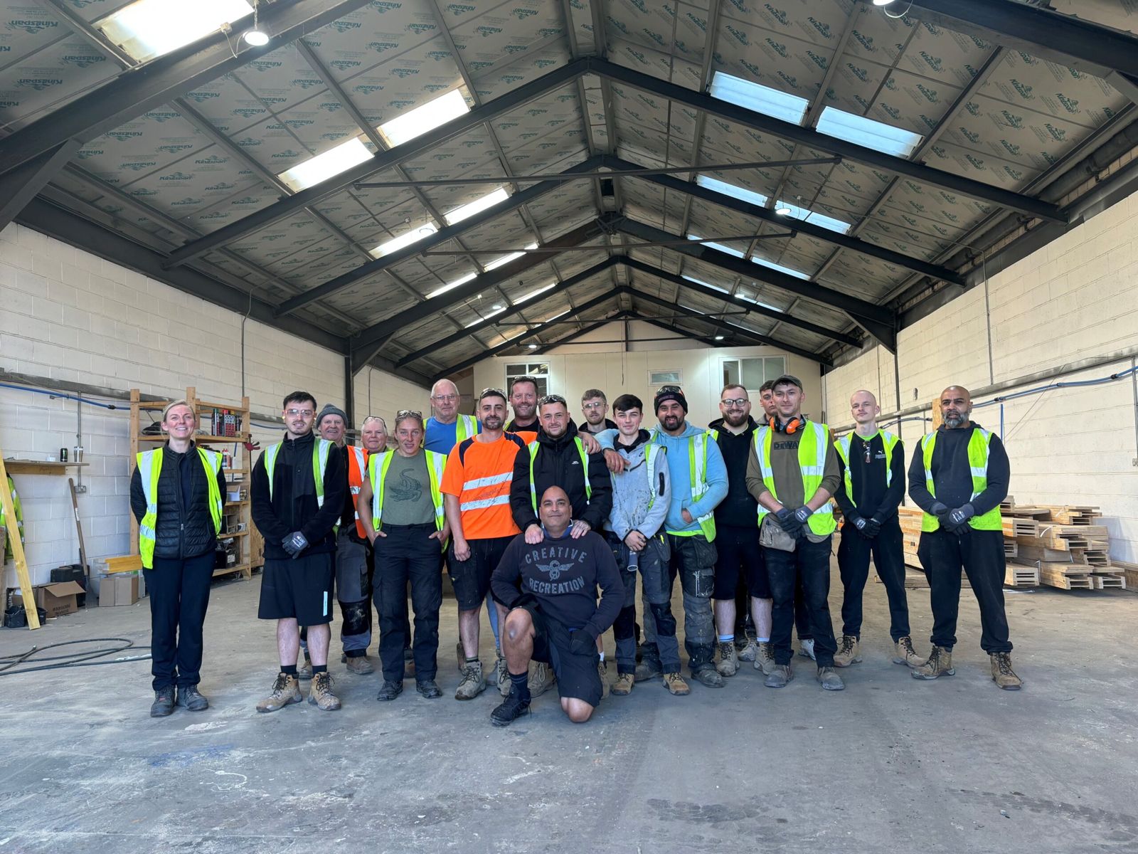 TimberTight team members on site